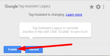 Включаємо розширення Google Tag Assistant.