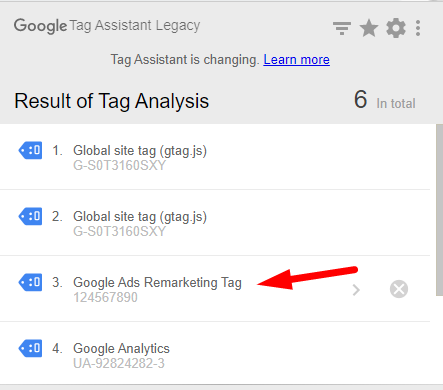 Вибираємо потрібний нам тег Google Ads Remarketing Tag із списку запропонованих.