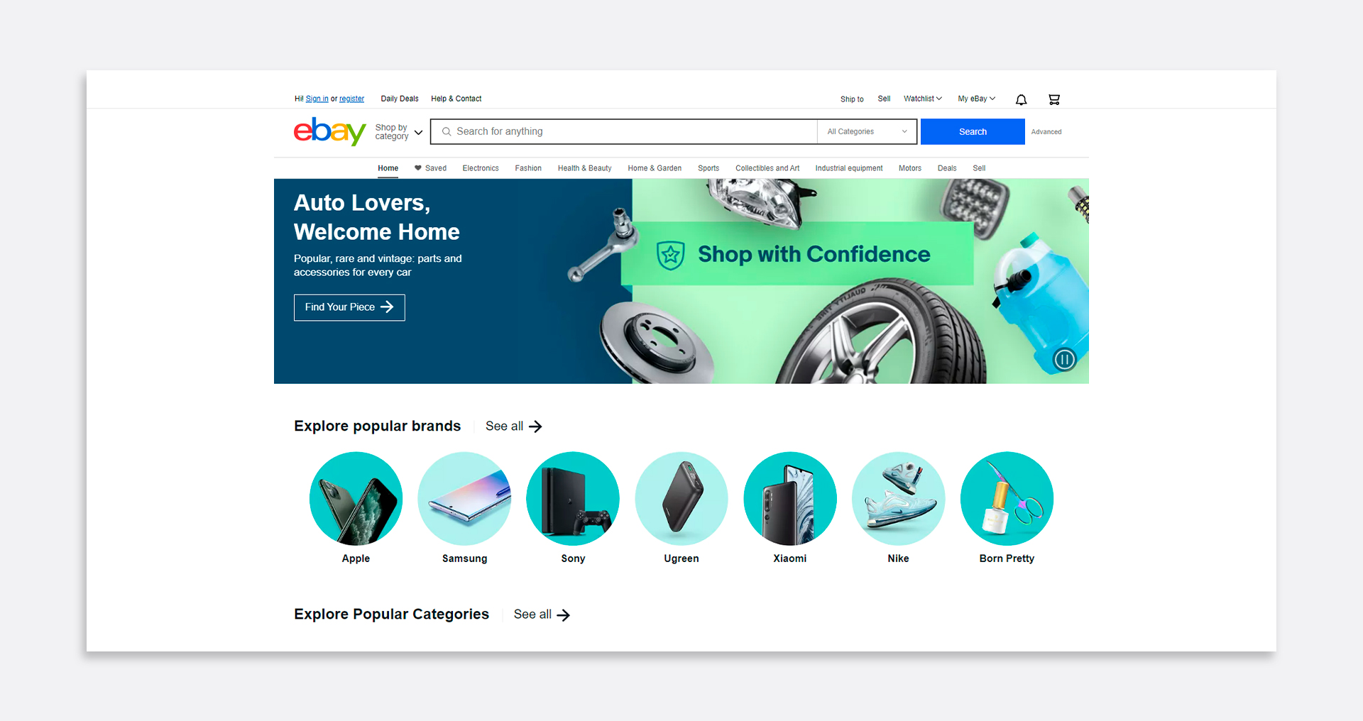 e-Bay - приклад фінансового веб-додатку.
