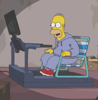 Homer on the treadmill